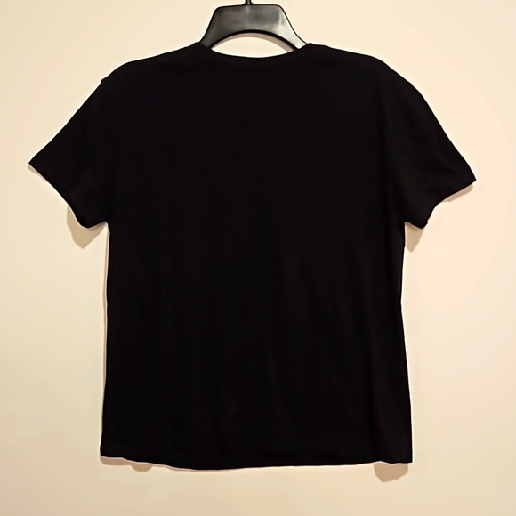 Disney Alice in Wonderland black short sleeve graphic t-shirt Medium flowers - Picture 2 of 5